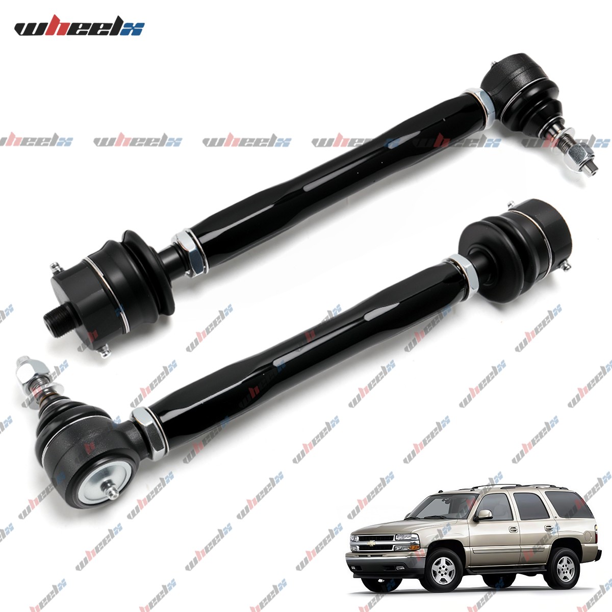 Heavy Duty 0-6'' Tie Rod for 1999-2007 Chevy GMC Silverado Sierra 1500 2500 2Pcs
