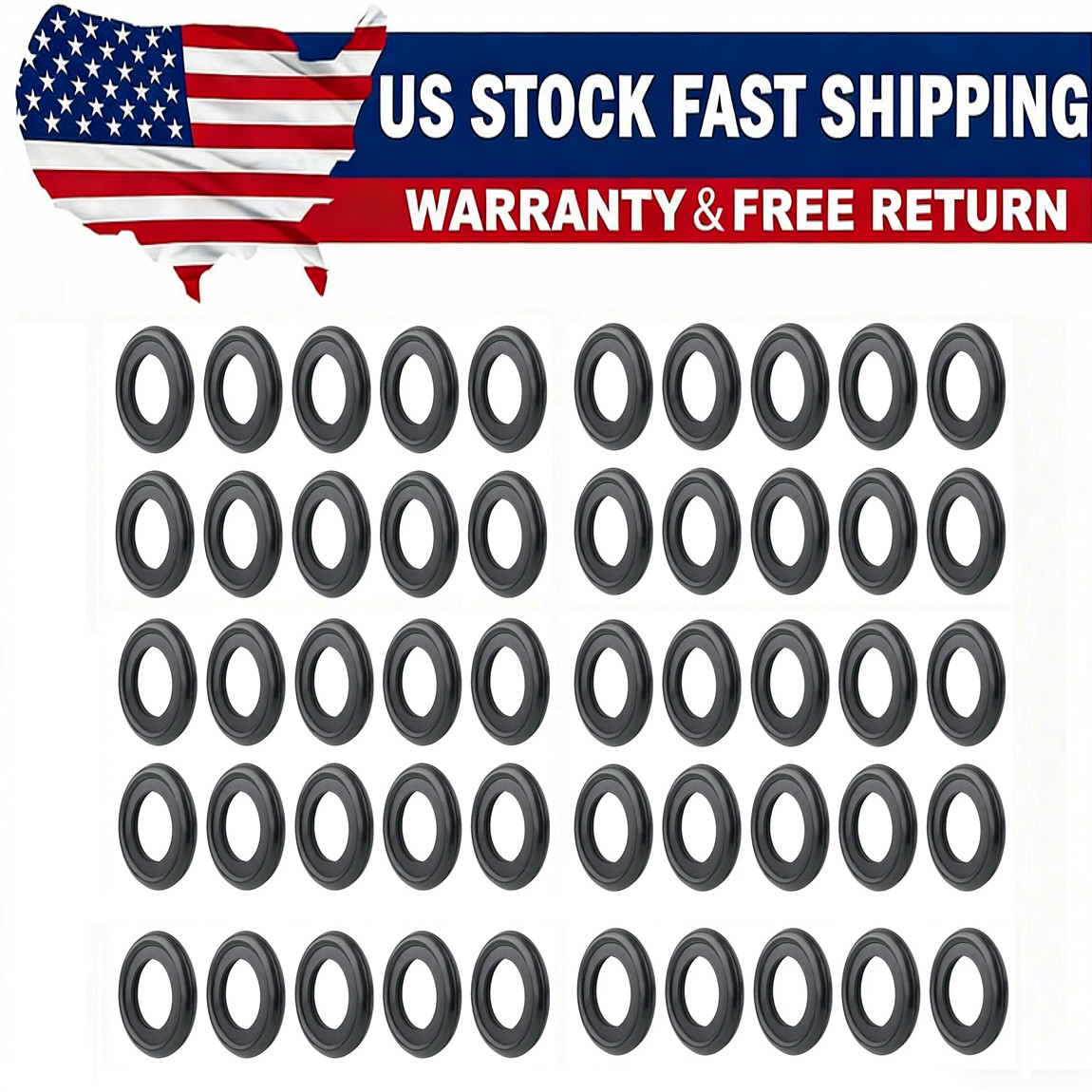50pcs M12 Rubber Oil Drain Plug Gasket Washer 12616850, 097-119, 097119,3536966