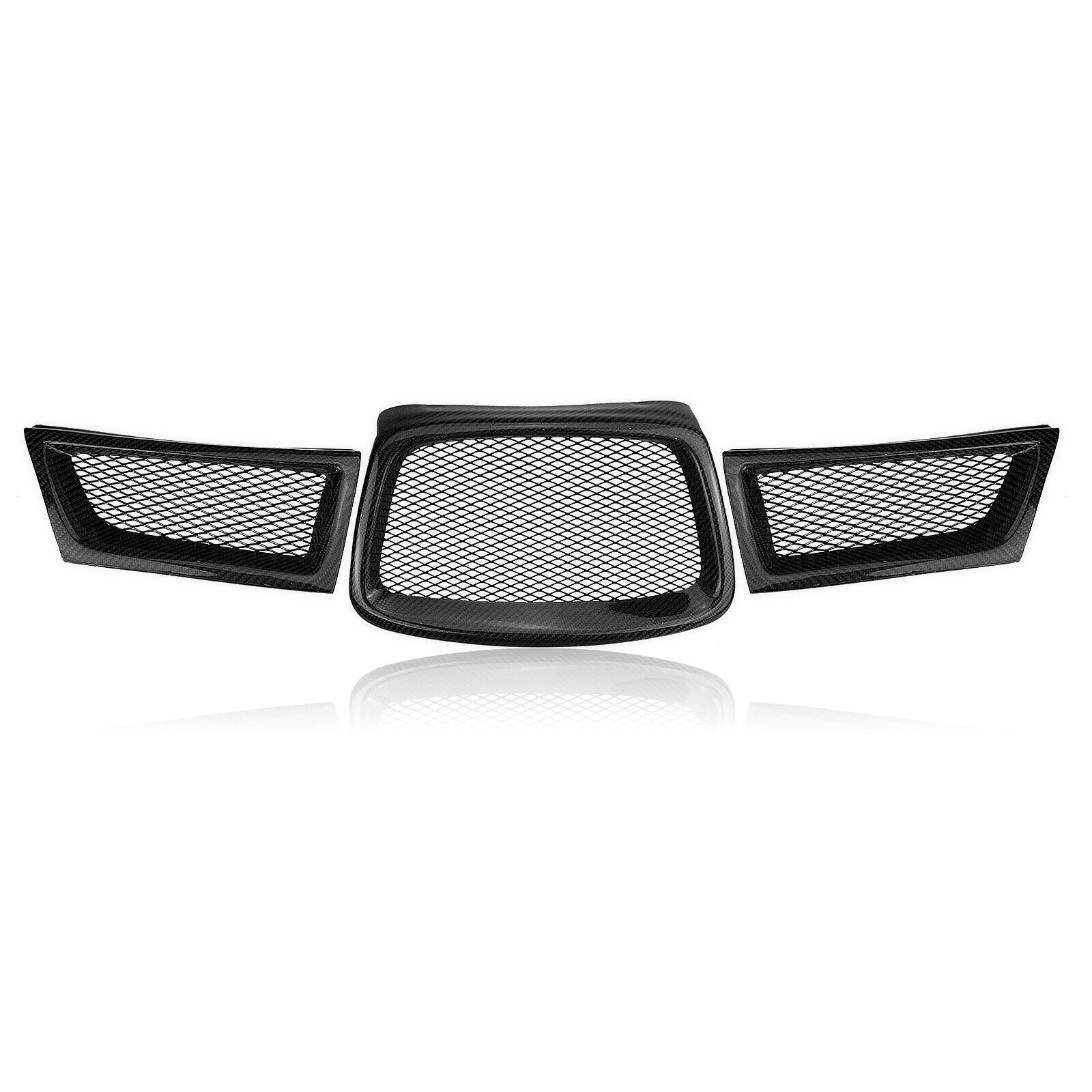 Real Carbon Fiber Front Grill Grille For Subaru Impreza 9th WRX STI 2006-2007