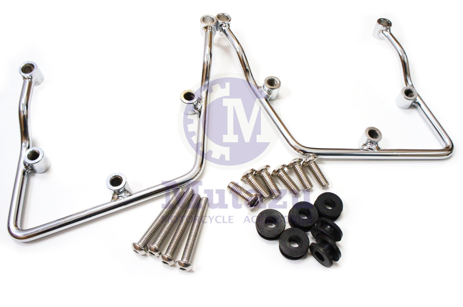 Mutazu Universal Rigid Motorcycle Hard Saddlebag Mounting Support Brackets 