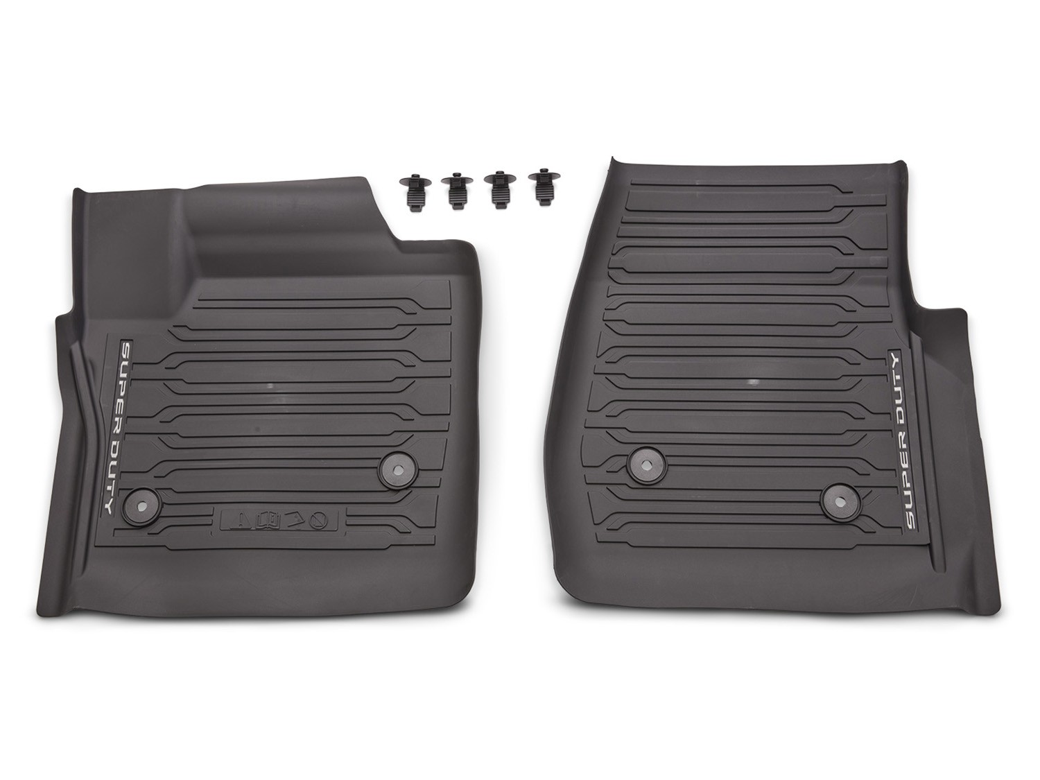 Ford 2pc Vinyl Floor Liner Regular Cab Super Duty 2023-2026 - Black