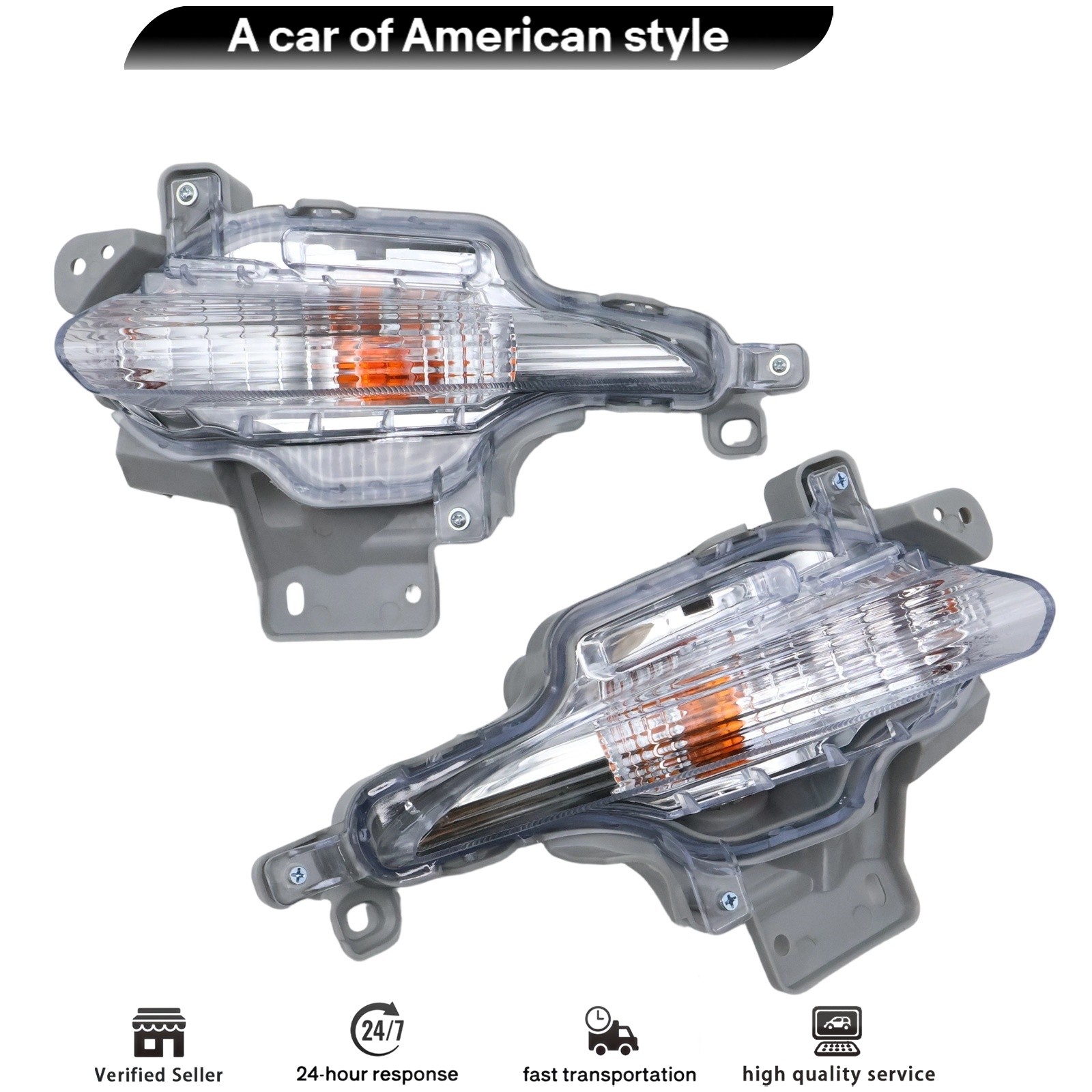 Fits Mazda 3 2017-2018 Front Turn Signal Light Pair L&R Bumper Lamp Set