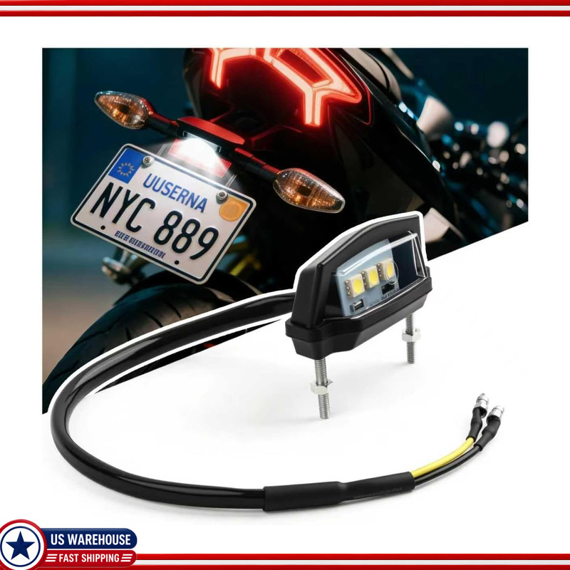 12V LED License Plate Light Motorcycle, Universal Shockproof Tail Light 12V LED License Plate Light Motorcycle, Universal Shockproof Tail Light