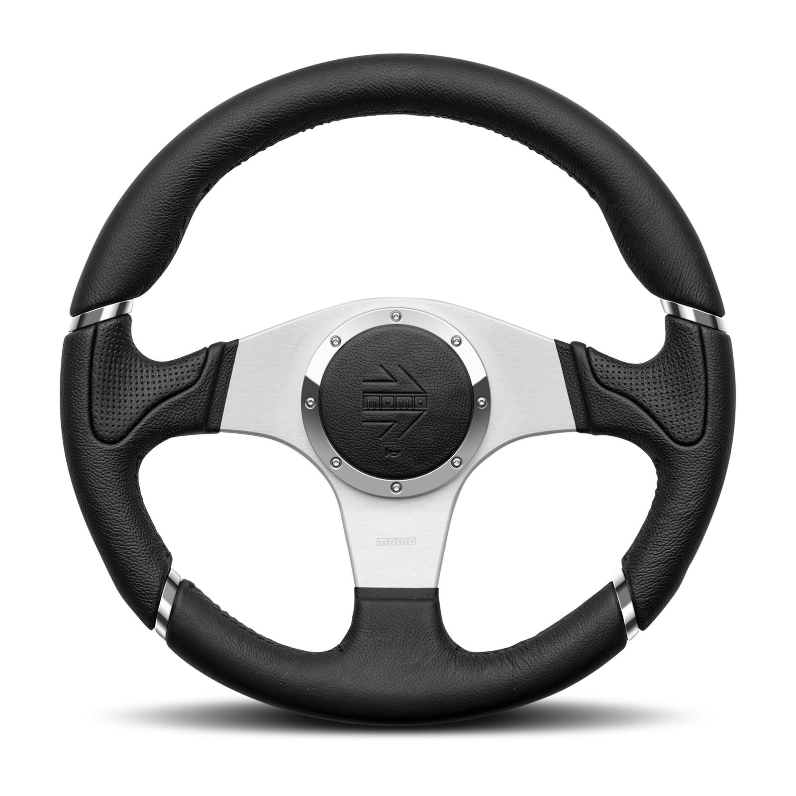 MOMO Motorsport Millennium Steering Wheel Black Leather Grip, 350mm - MIL35BK1P