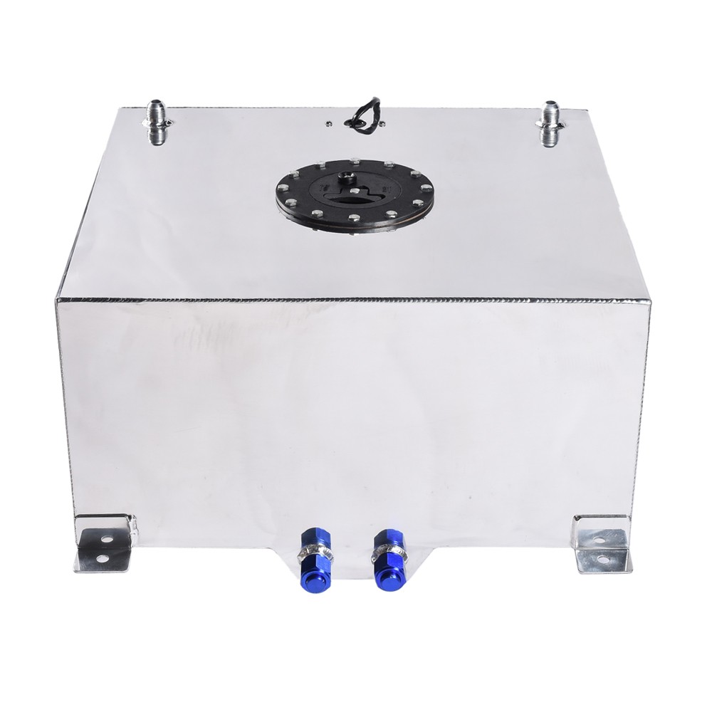 15 Gallon 60L Universal Aluminum Fuel Tank Oil Level Sensor Silver