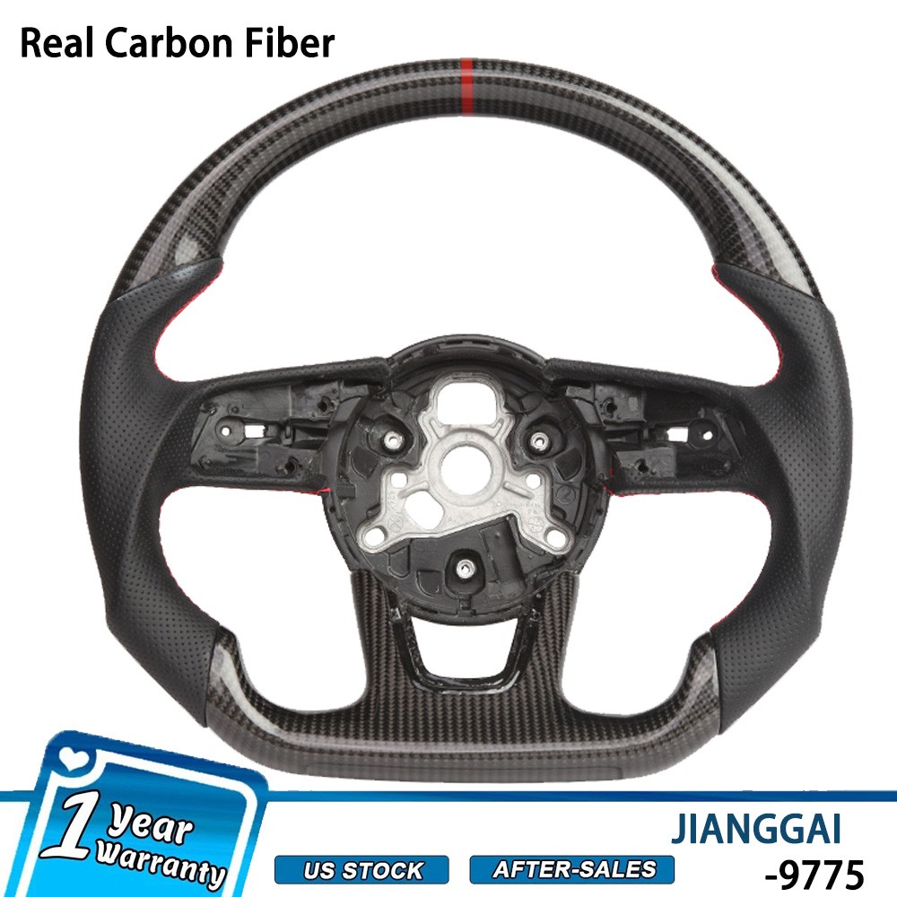 Carbon Fiber Steering Wheel No Heated For Audi B9 S3 S4 S5 RS3 RS4 RS5 A3 A4 A5