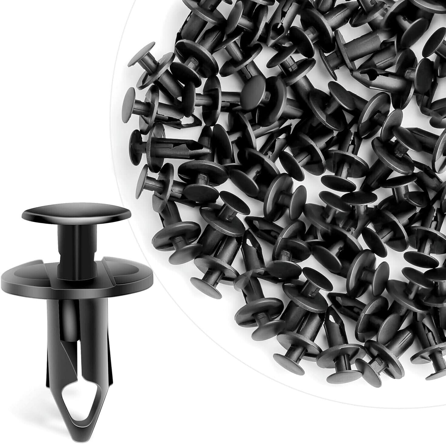 100pcs 8mm Bumper Retainer Clips Auto Car Plastic Push Rivets Fastener Fender 100pcs 8mm Bumper Retainer Clips Auto Car Plastic Push Rivets Fastener Fender