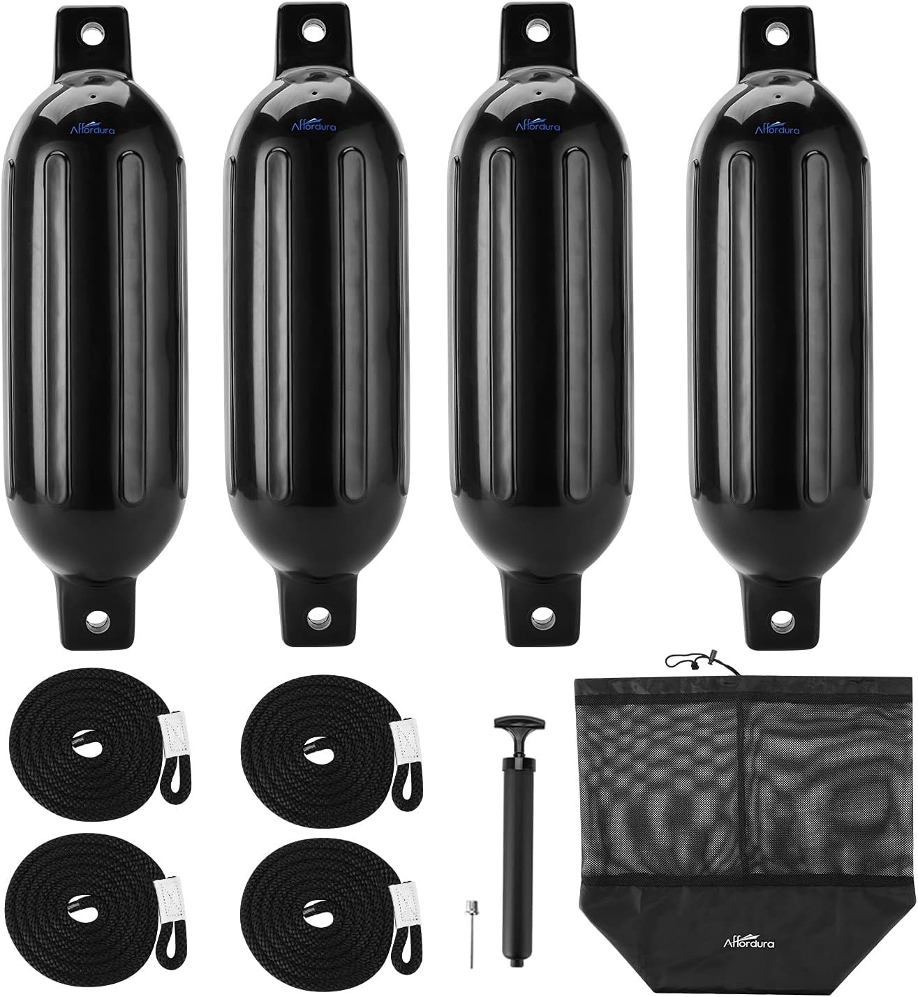 Boat Fender 4 Pack Boat Bumpers Fenders with 4 Ropes