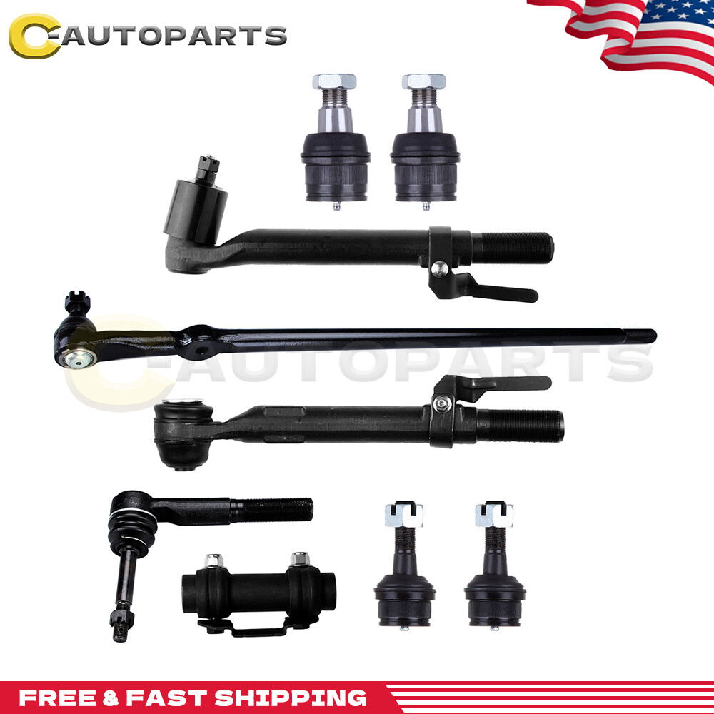 4WD 9pc Ball Joint Tie Rod Drag Link Kit for Ford F-250 F-350 Super Duty 4x4