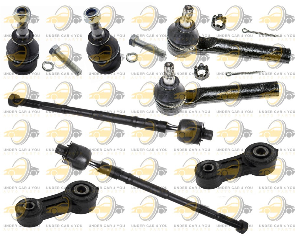 8 Pcs Front Kit Lower Ball Joints Tie Rod Sway Bar Fit Saab 9-2X Aero Wagon 2.5L