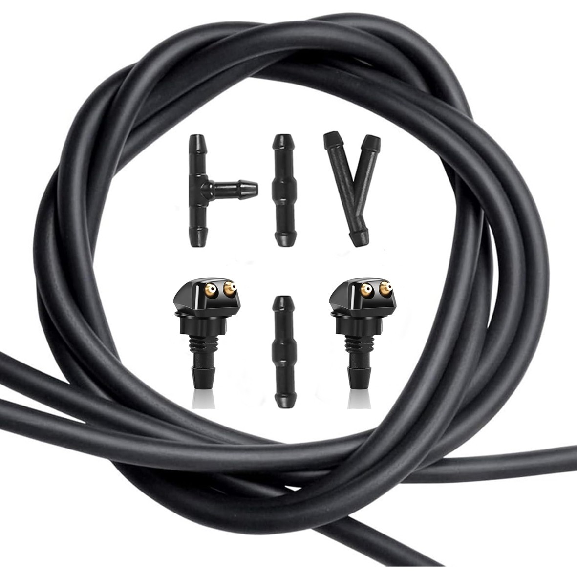 9.8Ft Windshield Washer Hose Wiper Blade Pipe Tube Jet Spray Nozzle 4X Connector