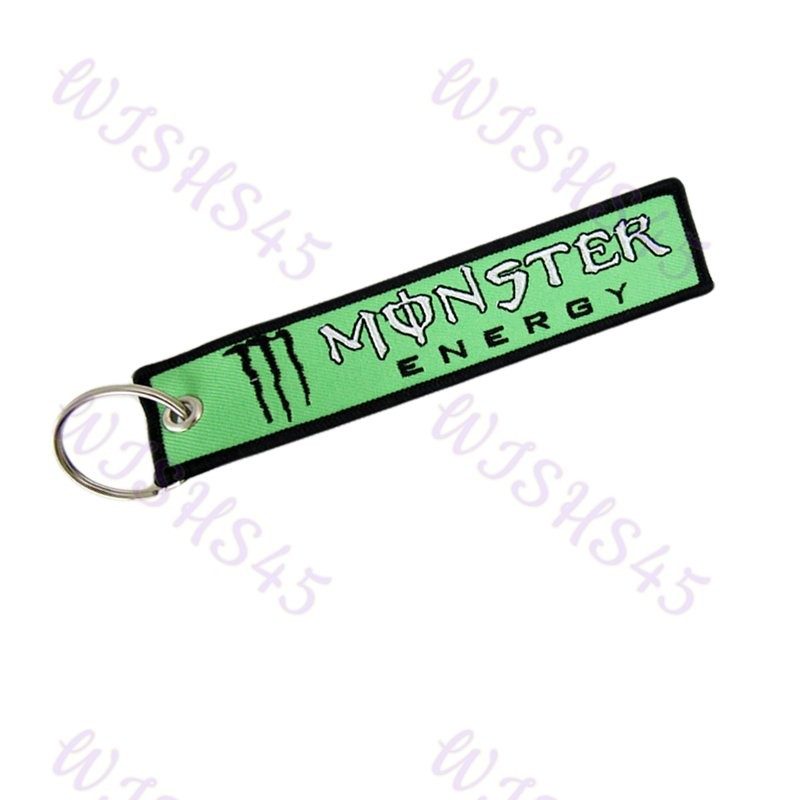 ENERGE DRINK DOUBLE SIDED EMBROIDERED KEYCHAIN For MONSTER CELL HOLDERS KAWASAKI
