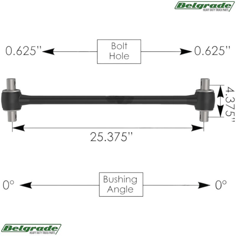 TMR533 Torque Rod 25.375in IHC/Ford 358088C1 3548381C1 4C4Z4264CA TMR533 Torque Rod 25.375in IHC/Ford 358088C1 3548381C1 4C4Z4264CA