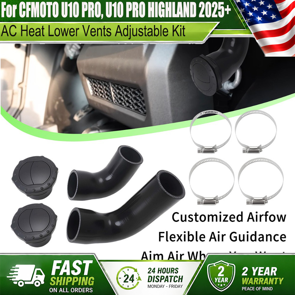 For CFMOTO U10 Pro Highland 2025+ Lower A/C Vent Extensions Pair