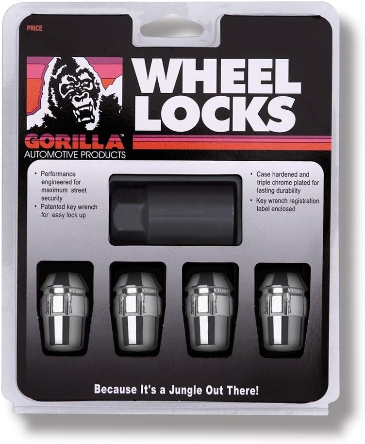 Gorilla Automotive Acorn Bulge Lock Set - Chrome - M14-1.50 MM - Set of 4