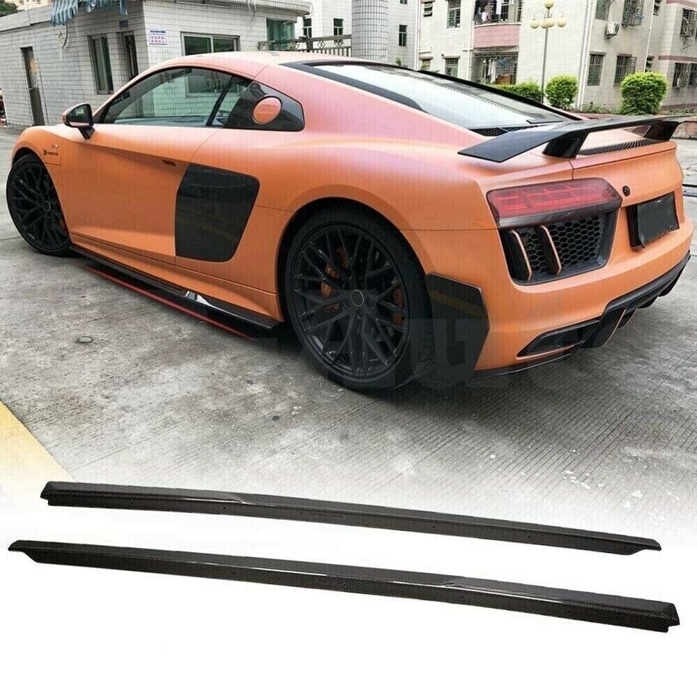 for Audi R8 16-19 Genuine forged carbon fiber side lip skirt extension spoiler for Audi R8 16-19 Genuine forged carbon fiber side lip skirt extension spoiler