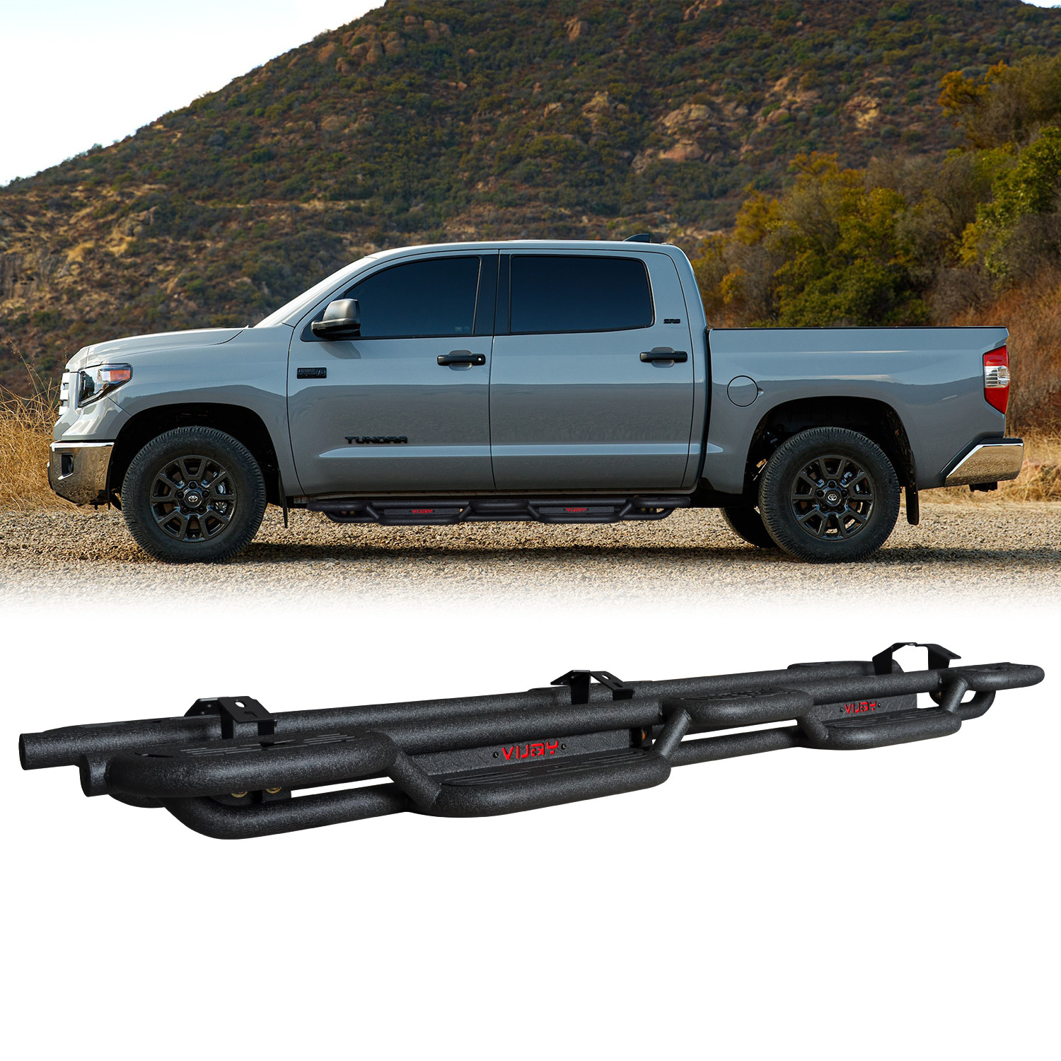 Vijay For 2007-2021 Toyota Tundra Crewmax Cab NEW Drop Side Steps Running Boards