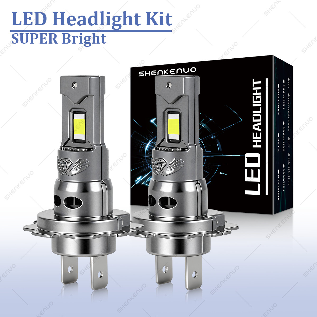 2PCS H7 6000K LED Headlight Bulb High Low Beam Fog Light 70W 12000LM Bright