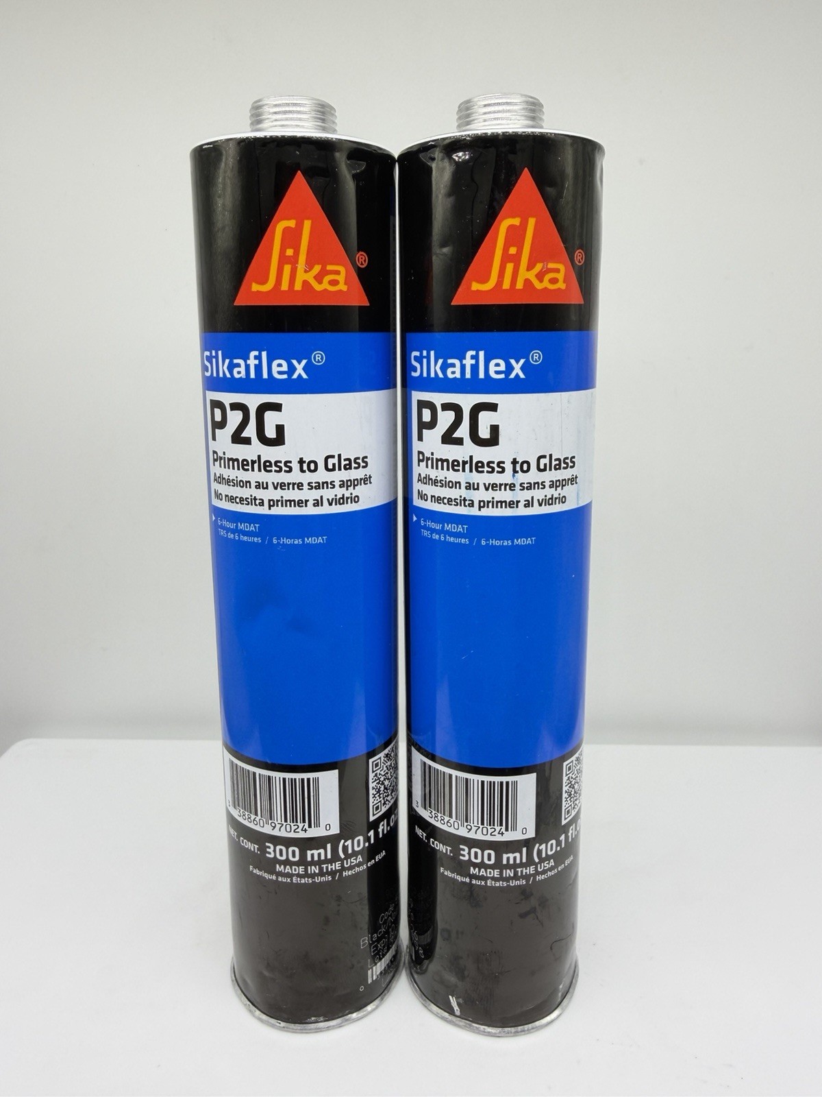 2 x Sikaflex P2G Windshield Urethane Adhesive Primerless Automotive Glue Sealant