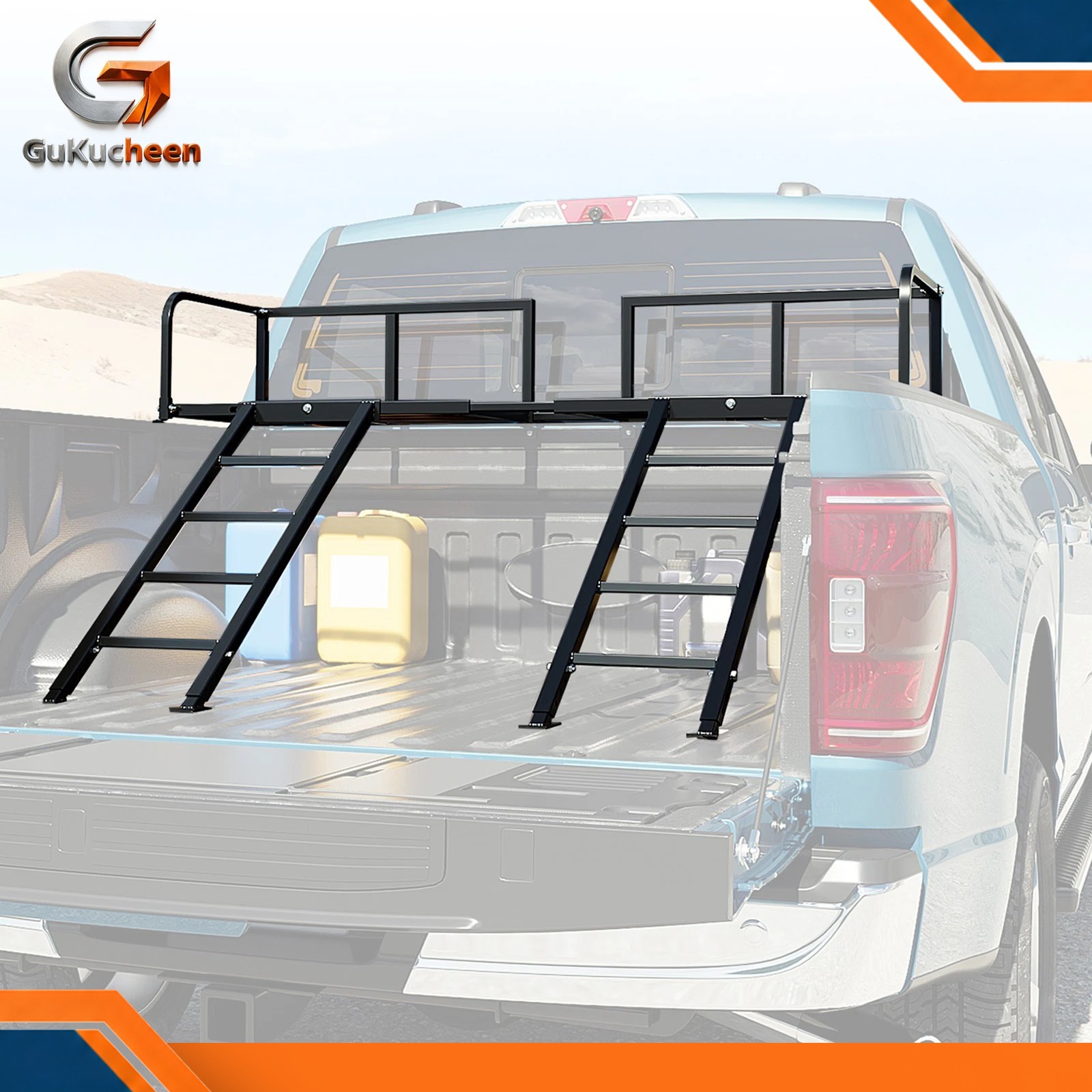 925 LBS Universal Pickup Truck Cargo Bed Ladder Rack Extra Storage Space For ATV