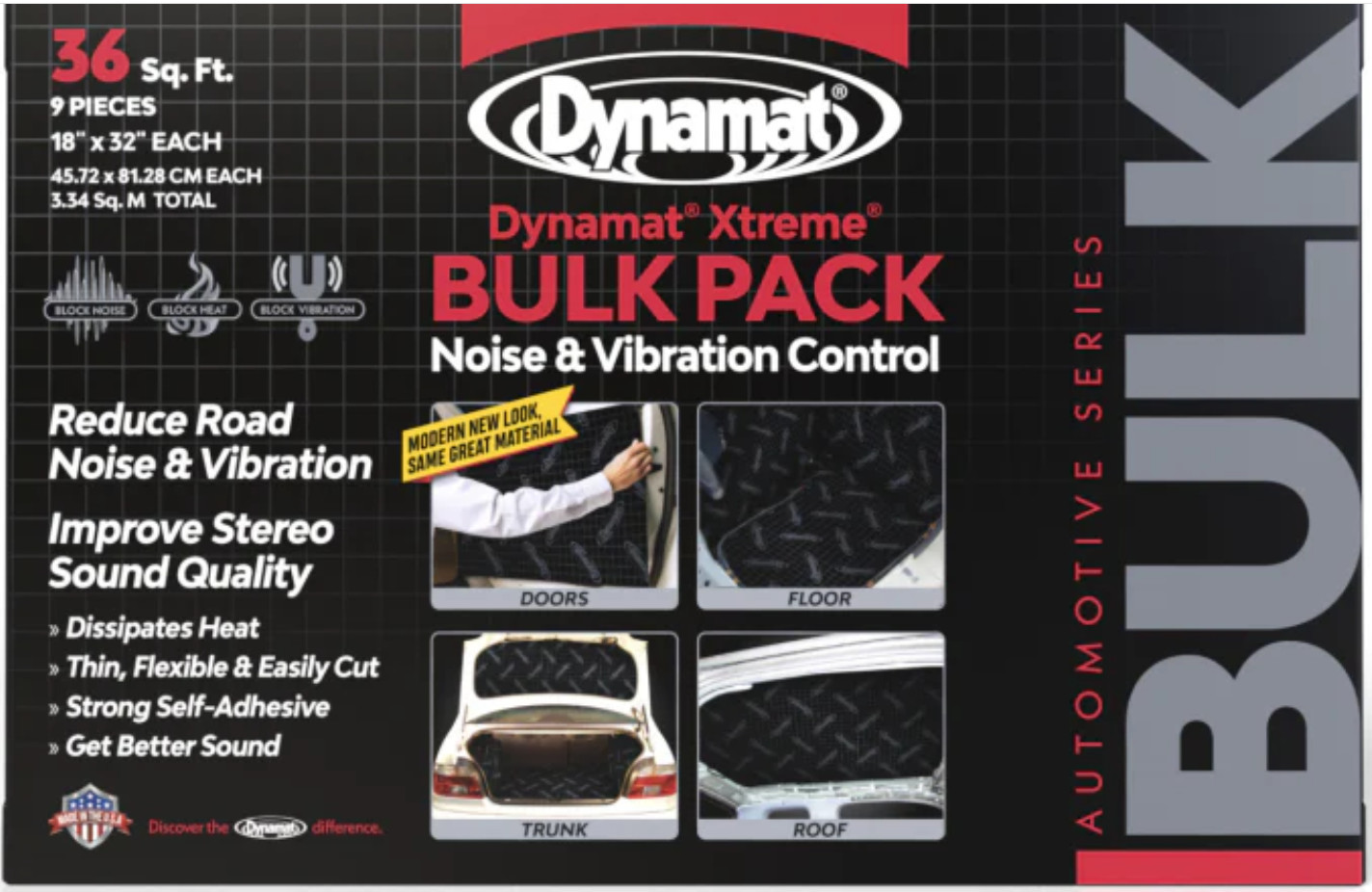 Dynamat Xtreme Sound Deadening Car Insulation BULK Pack 36 Square Feet #10455