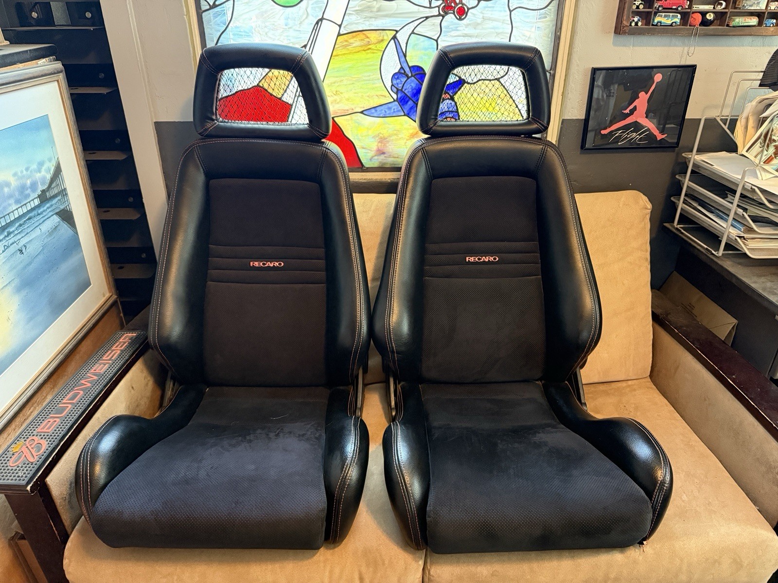 Vintage Recaro LX Seats With Fishnet Headrests Vintage Recaro LX Seats With Fishnet Headrests