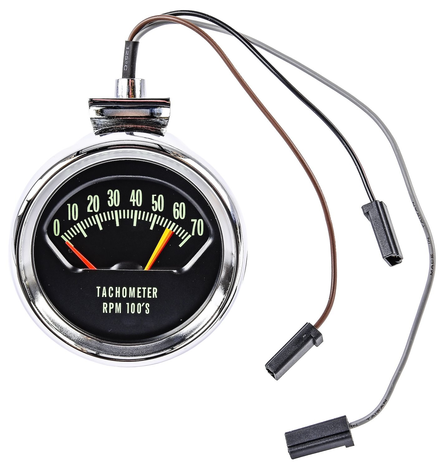 JEGS Factory Style Tachometer, 0-7,000 RPM & 6,200 RPM Redline for 1966