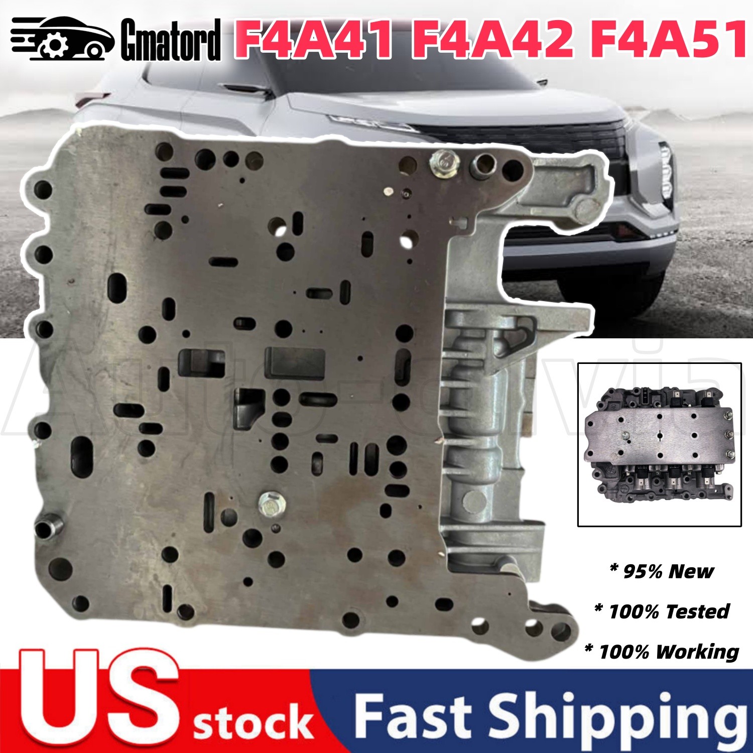 Transmission Valve Body w/ 5 Solenoids F4A41 F4A42 F4A51 For Mitsubishi 1996-UP