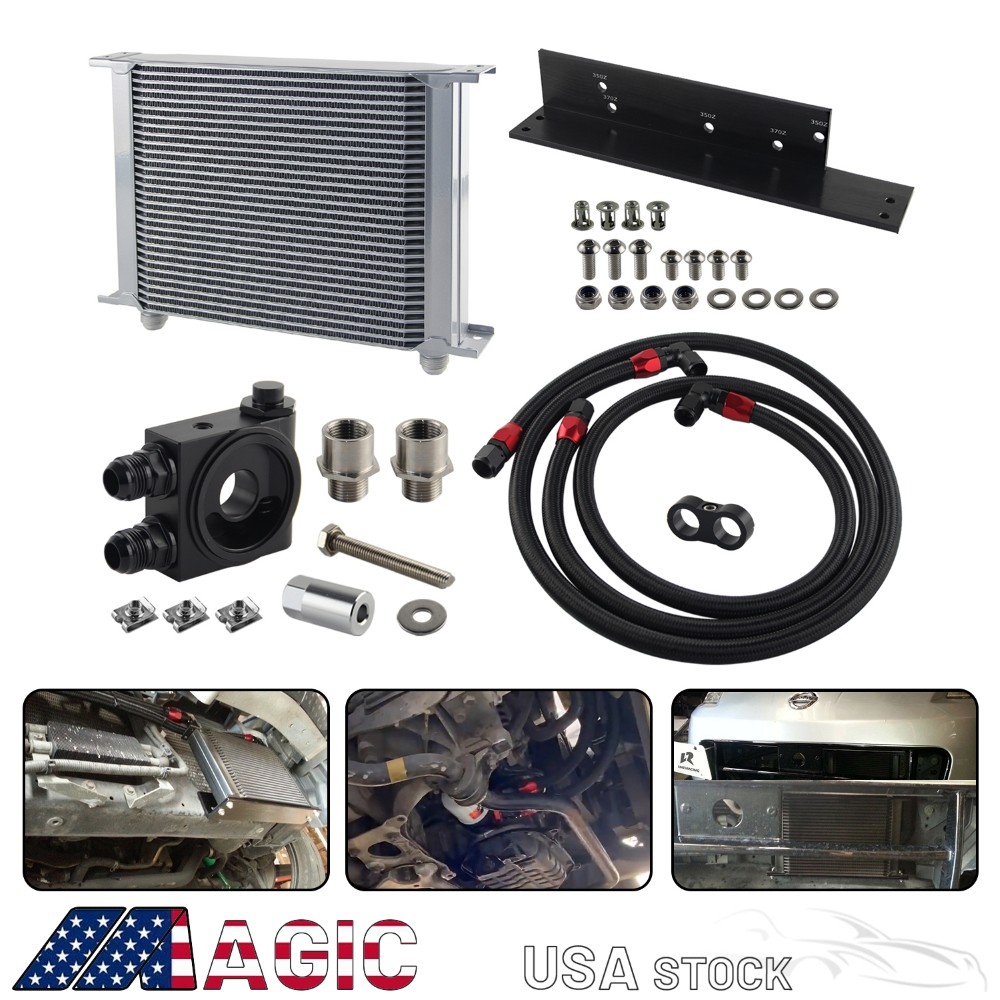 30 Row AN10 Oil Cooler Kit Filter Fits for Nissan Fairlady 350Z Z33 03-08 3.5L
