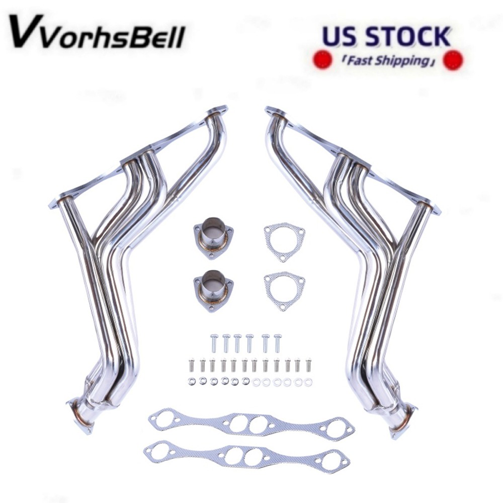 Fat Fenderwell Headers w/Gasket for Chevy SBC 283-400 1935-1948 Stainless Steel