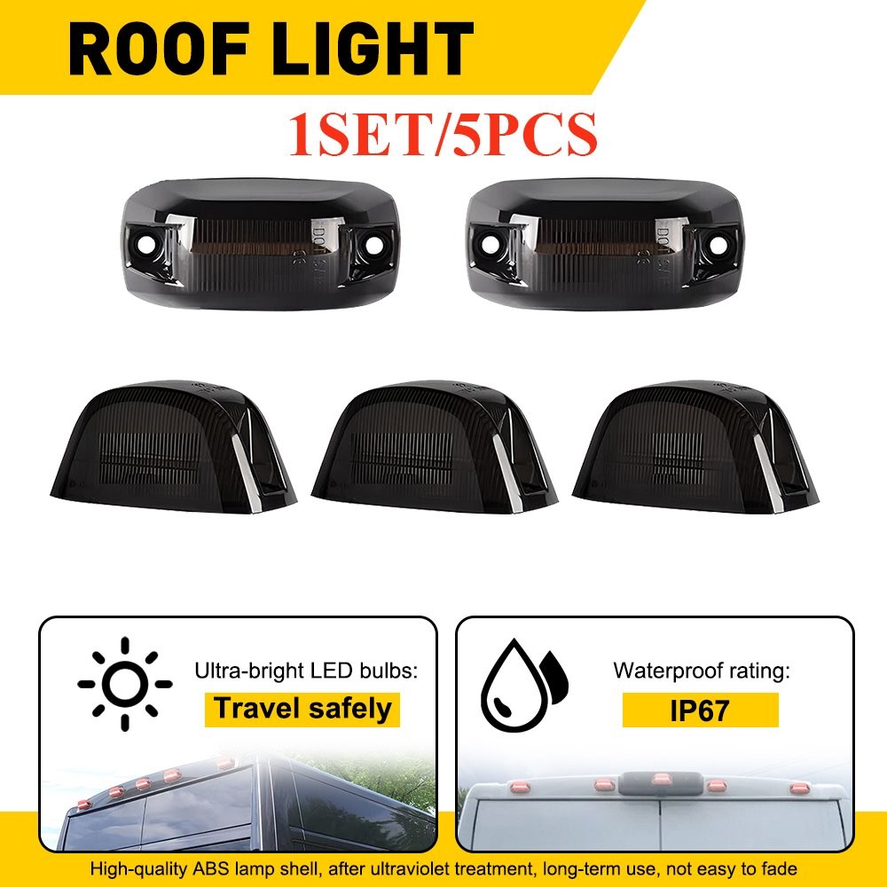 For 2014-2023 Dodge RAM 1500 2500 3500 Rooftop Cab Running Light LED Smoked Lens