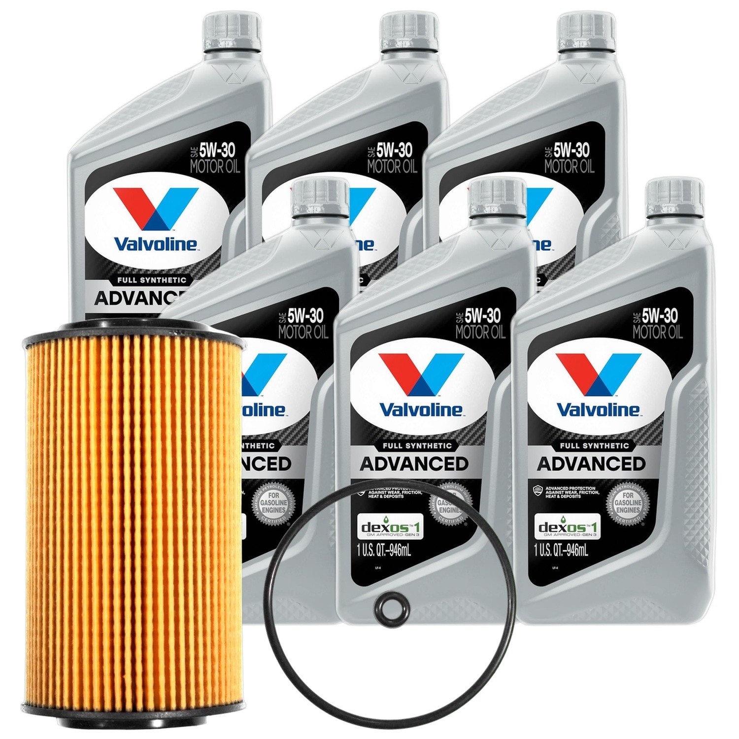 6Qt Valvoline Advanced Protection 5W-30 Mahle Engine Oil Change Kit for Santa Fe