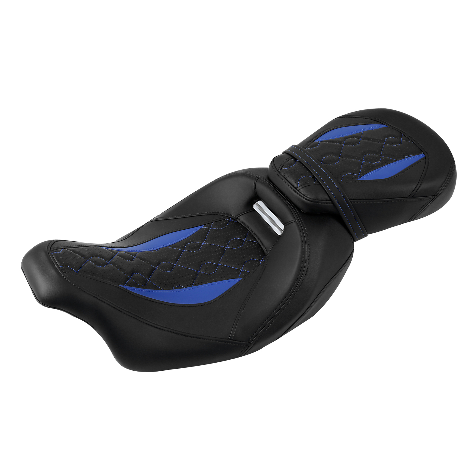 Low-Profile Driver Passenger Seat Fit For Harley Road Glide 2009-2023 Black Blue