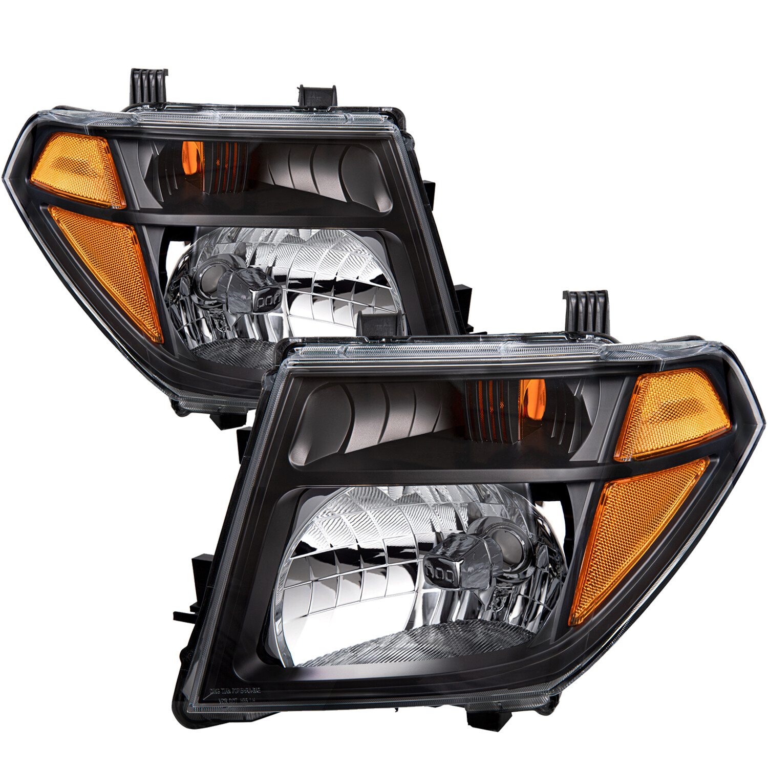 For 2005-2008 Nissan Frontier 2005-07 Pathfinder Black Halogen Headlights Lamps