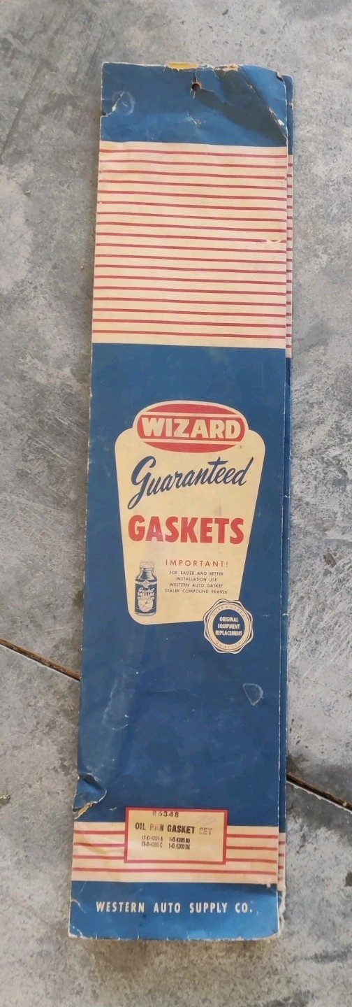 Wizard R6348 Oil Pan Gasket Set 1939-48 Ford Mercury Garage Wall Art