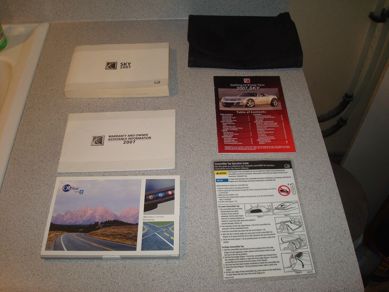 2007 SATURN SKY OWNERS MANUAL BASE / SPORT RED LINE CONVERTIBLE COMPLETE SET
