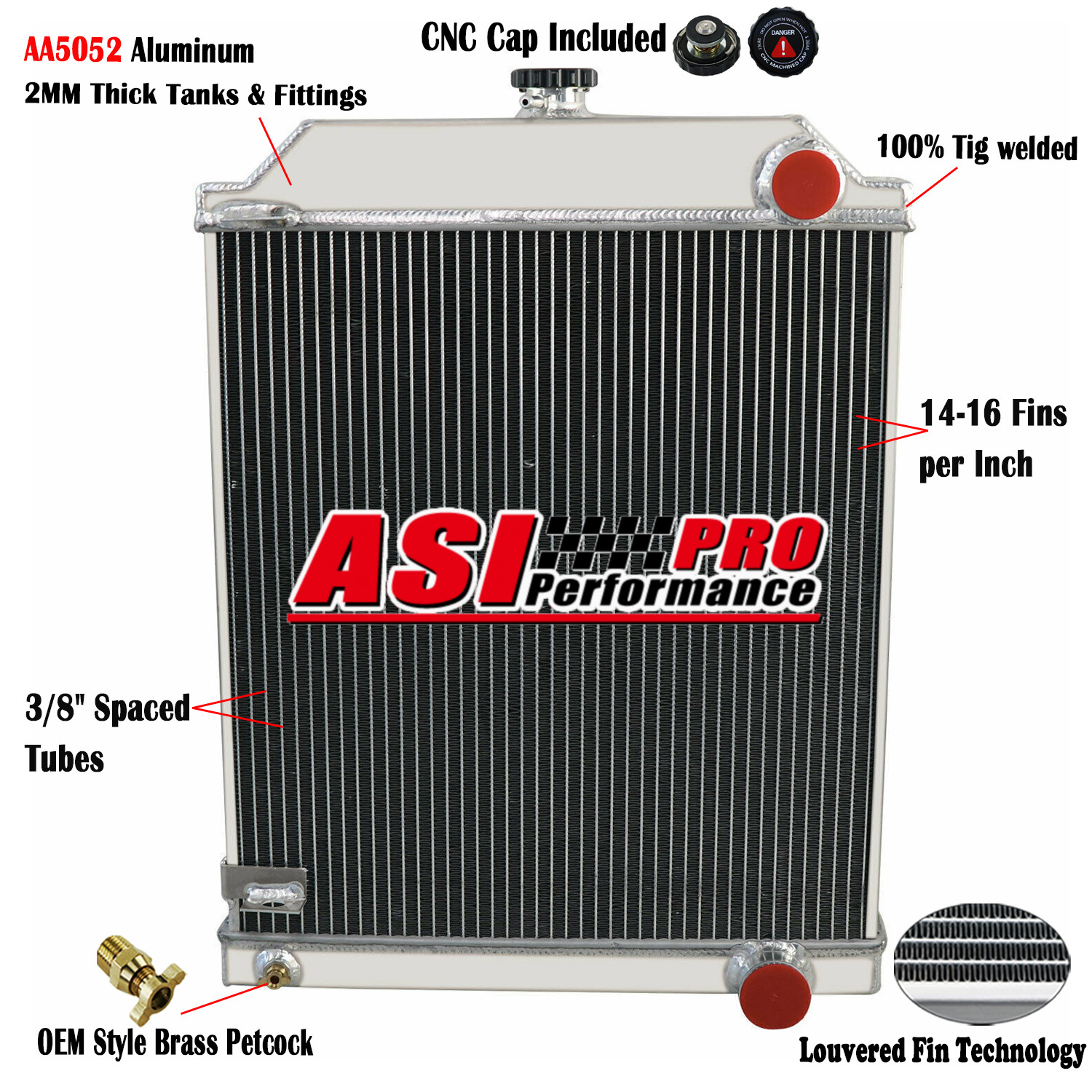4Row Aluminum Radiator Fit 1950-1961 1953 Jaguar MK 7 8 9 Mark VII VIII IX MT