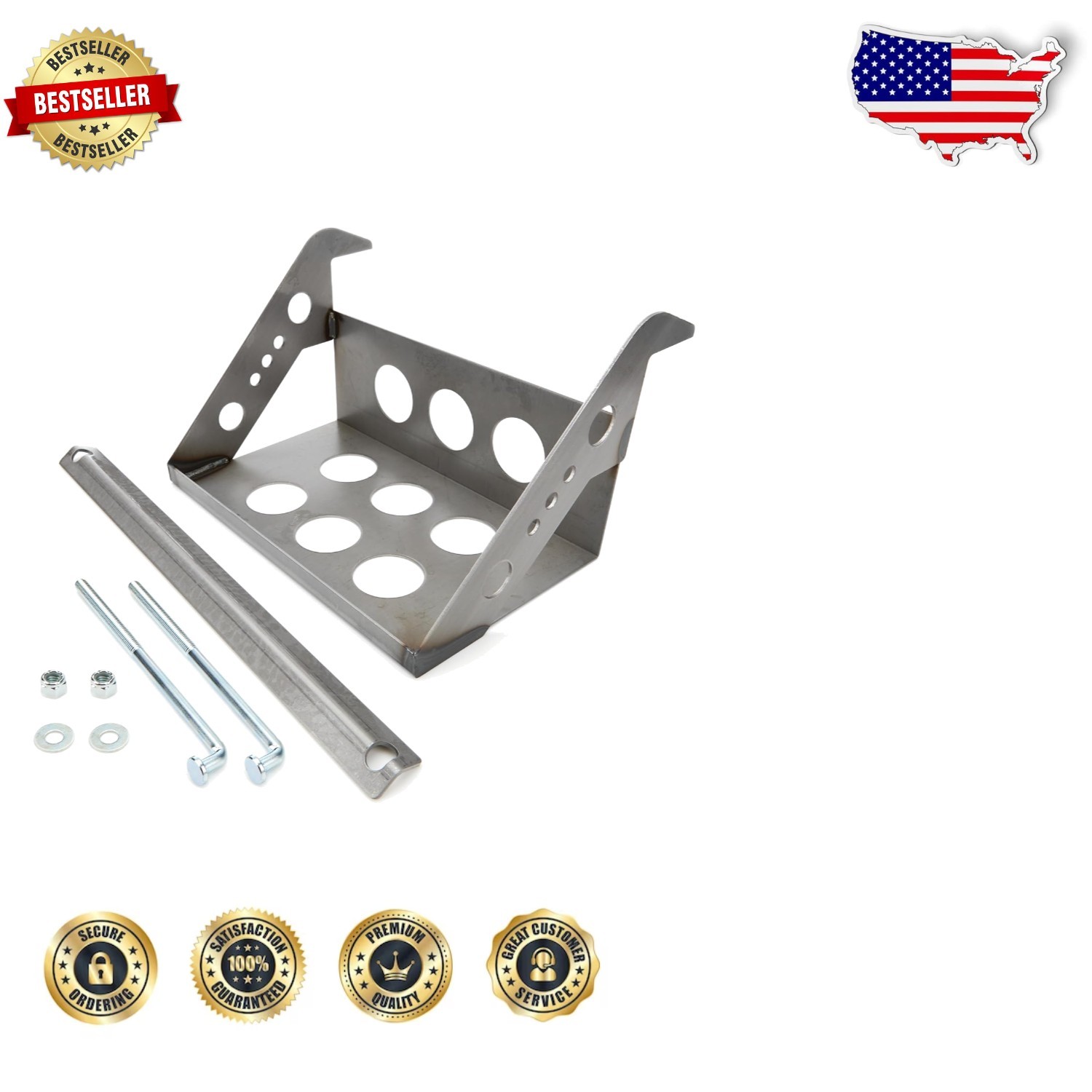 Durable Steel Battery Mount Box 11-3/4\