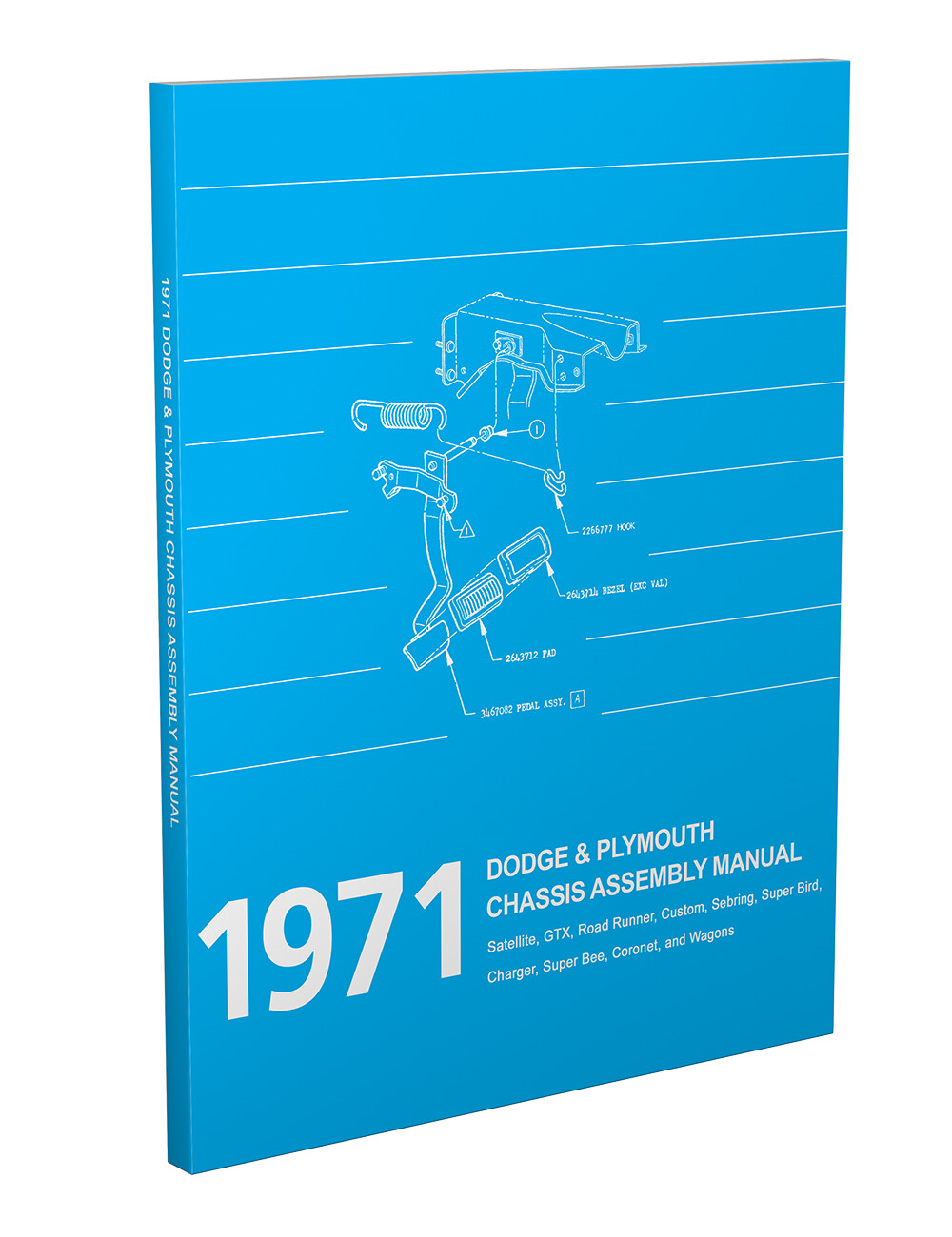 1971 Plymouth Chassis Assembly Manual Satellite GTX Road Runner Sebring Engine 