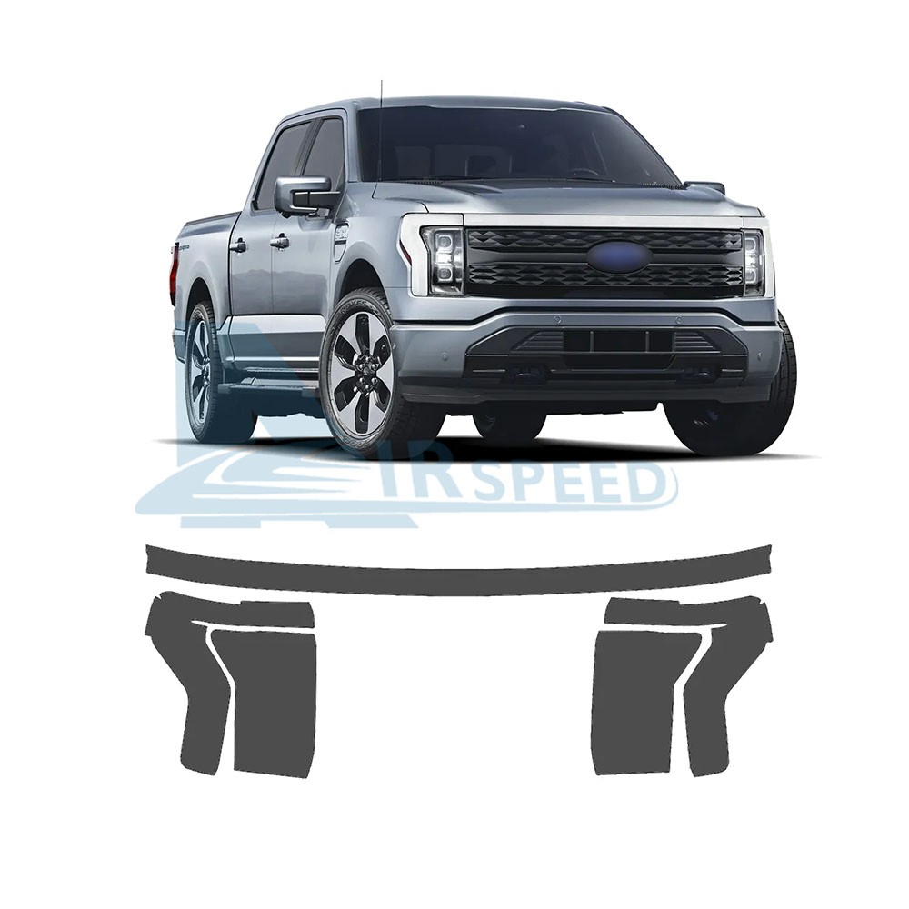Headlights Precut Paint Protection Film Blacken Fit Ford F-150 Lightning 2022-25