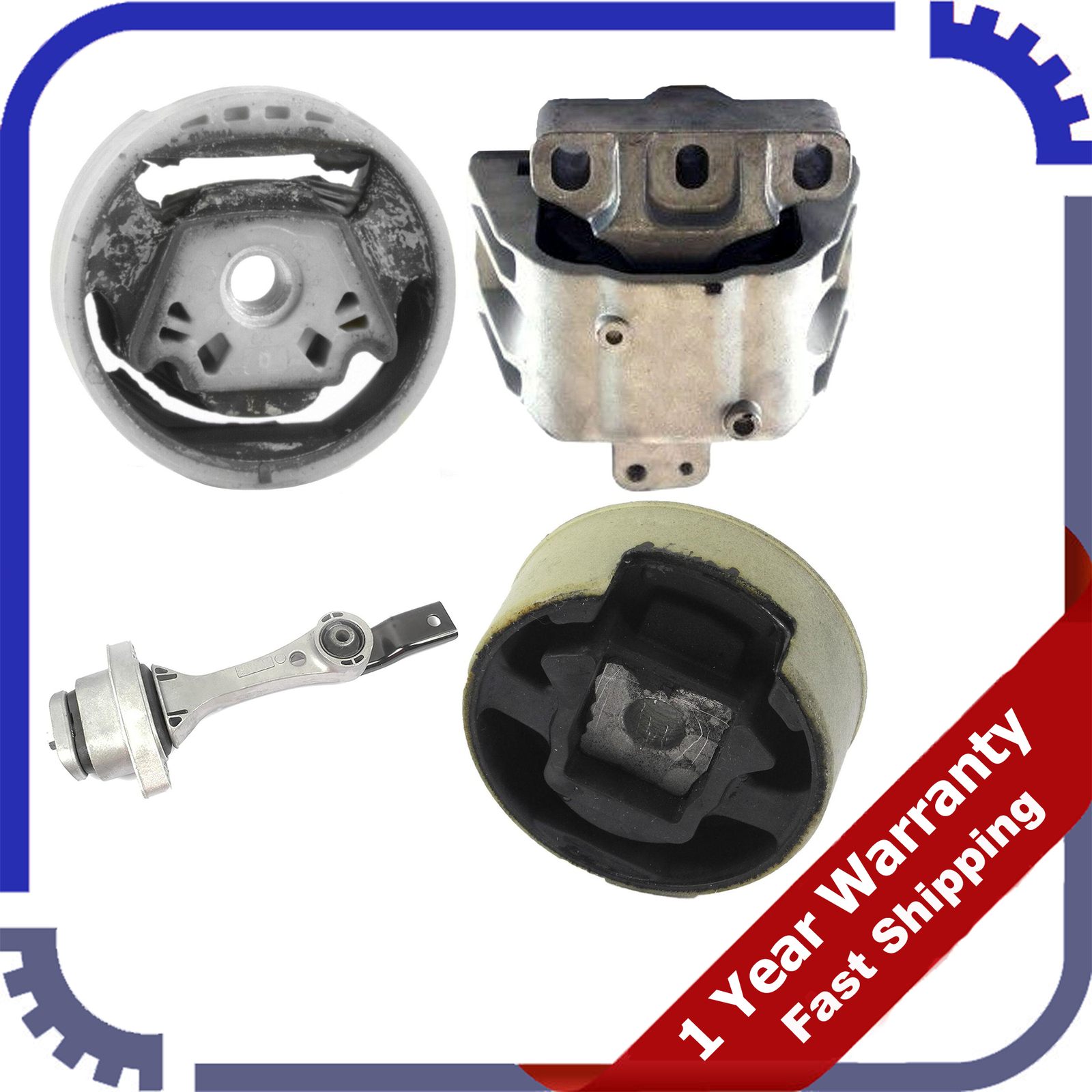 For Audi TT Quattro 3.2L V6 2004-2006 Set 4PCS Engine Motor & Torque Strut Mount