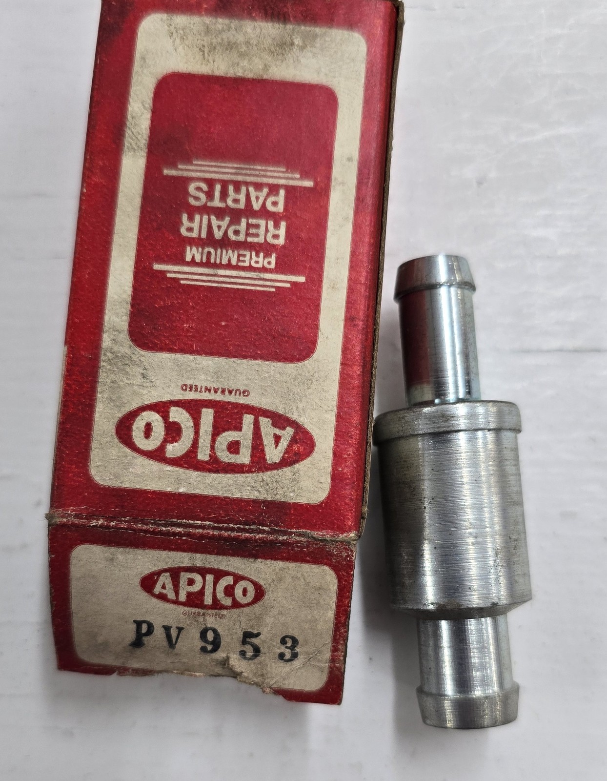 NOS Vintage APICO PV-953 Inline PCV Valve Crankcase Ventilation USA Auto Parts NOS Vintage APICO PV-953 Inline PCV Valve Crankcase Ventilation USA Auto Parts