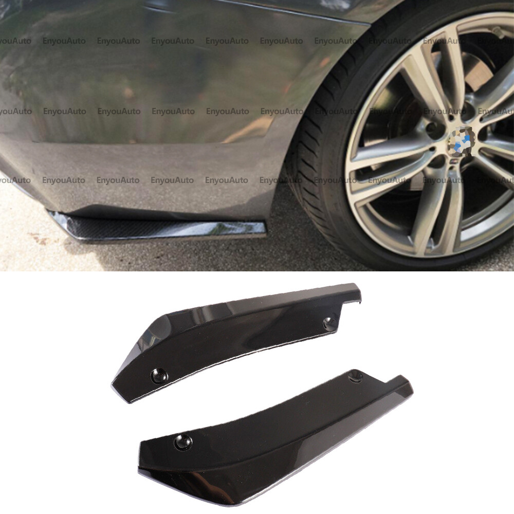 For BMW X1 X2 X3 X4 X5 X6 X7 Rear Bumper Lip Splitter Diffuser Glossy Black