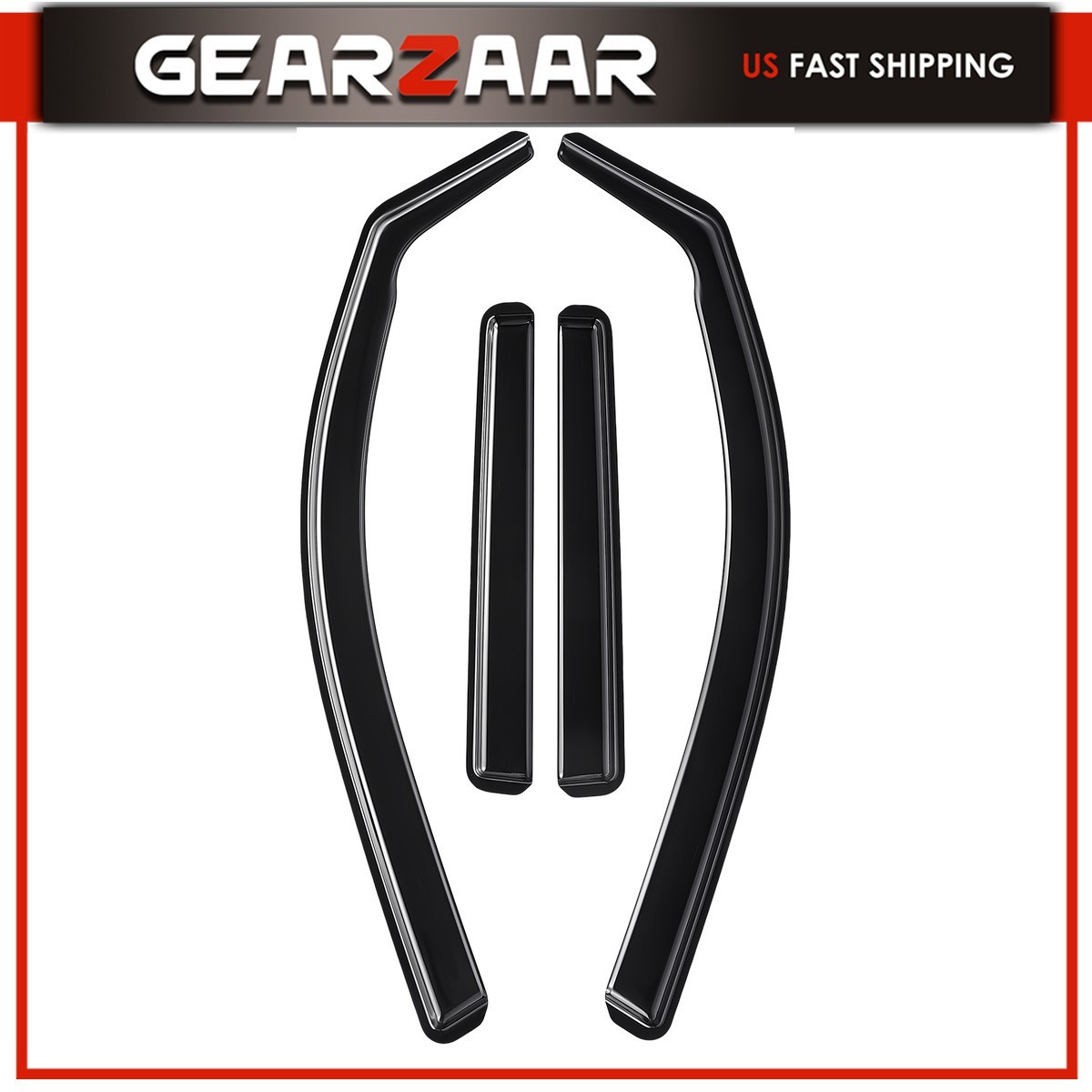 Wind Deflectors For 2024-2025 Toyota Tacoma Crew Cab 4pcs US In-Channel New