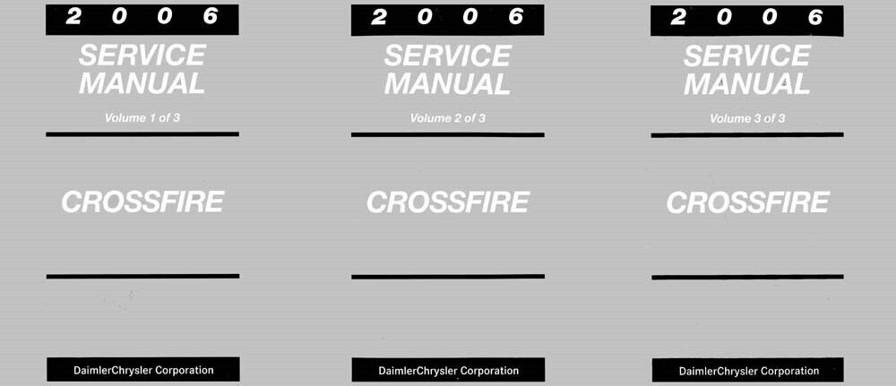 2006 Chrysler Crossfire Shop Service Repair Manual