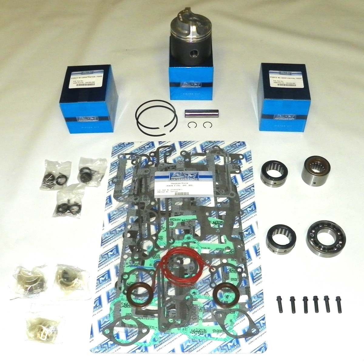 WSM Outboard Chrysler/Force 90 Hp '91-'95 Rebuild Kit (Bottom Guided) 100-205-20