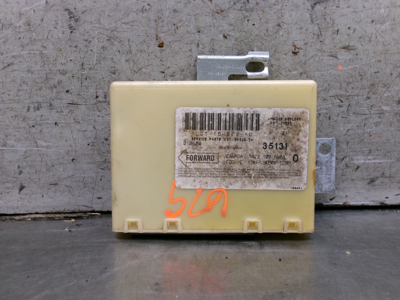 01 - 03 FORD F150 THEFT LOCKING REMOTE KEYLESS ENTRY RECEIVER CONTROL MODULE