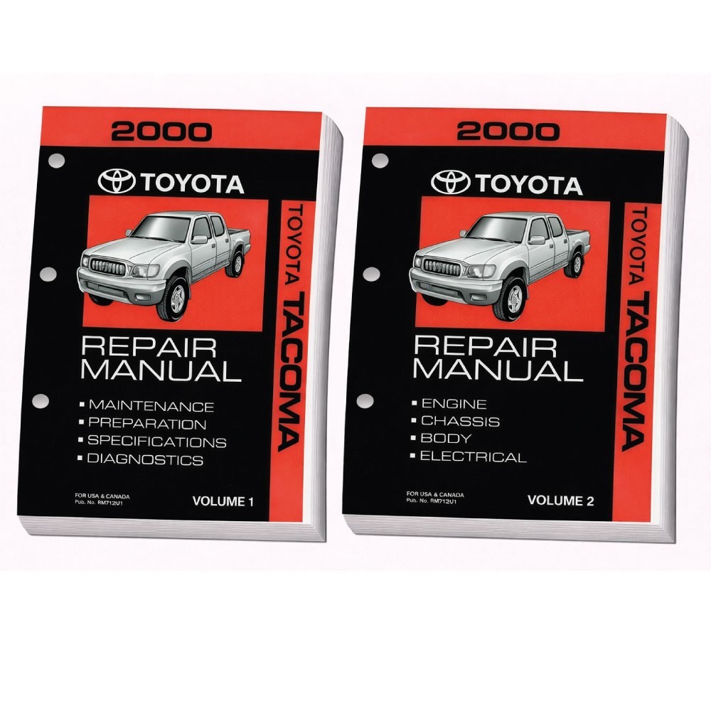 2000 Toyota Tacoma Shop Service Repair Manual Book Engine Drivetrain OEM
