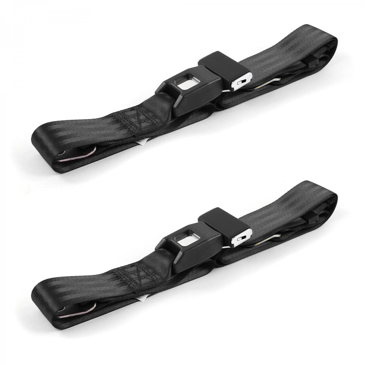 JP CJ/DJ 1971 - 1986  Standard 2pt Black Lap Bucket Seat Belt Kit - 2 Belts  