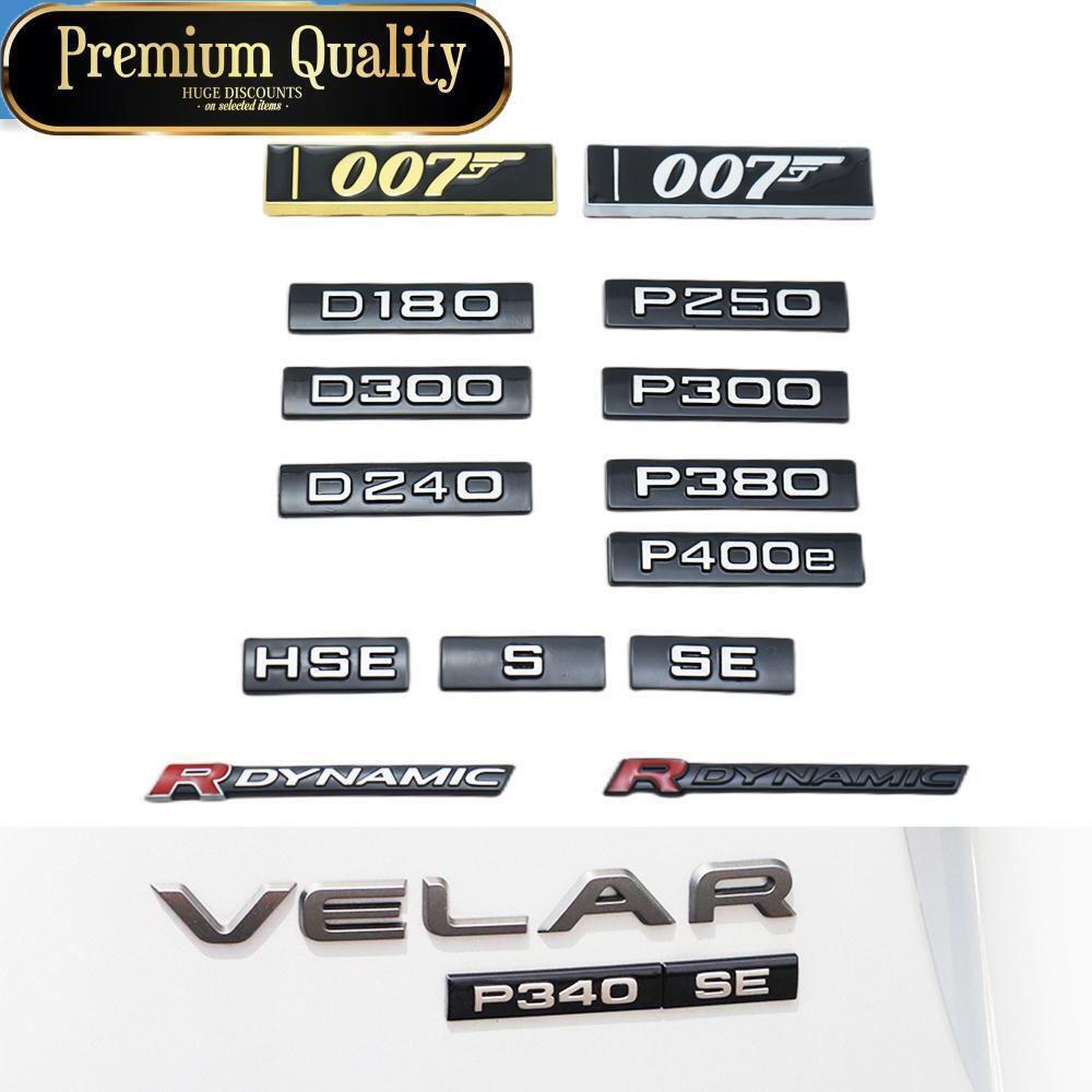 P250 P300 P380 P400e 007 D180 D240 SE HSE Emblem Badge Rear Trunk Sticker Decal